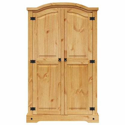 vidaXL Wardrobe | Brown | Solid Pinewood | Large | Wardrobe | Rectangular 4