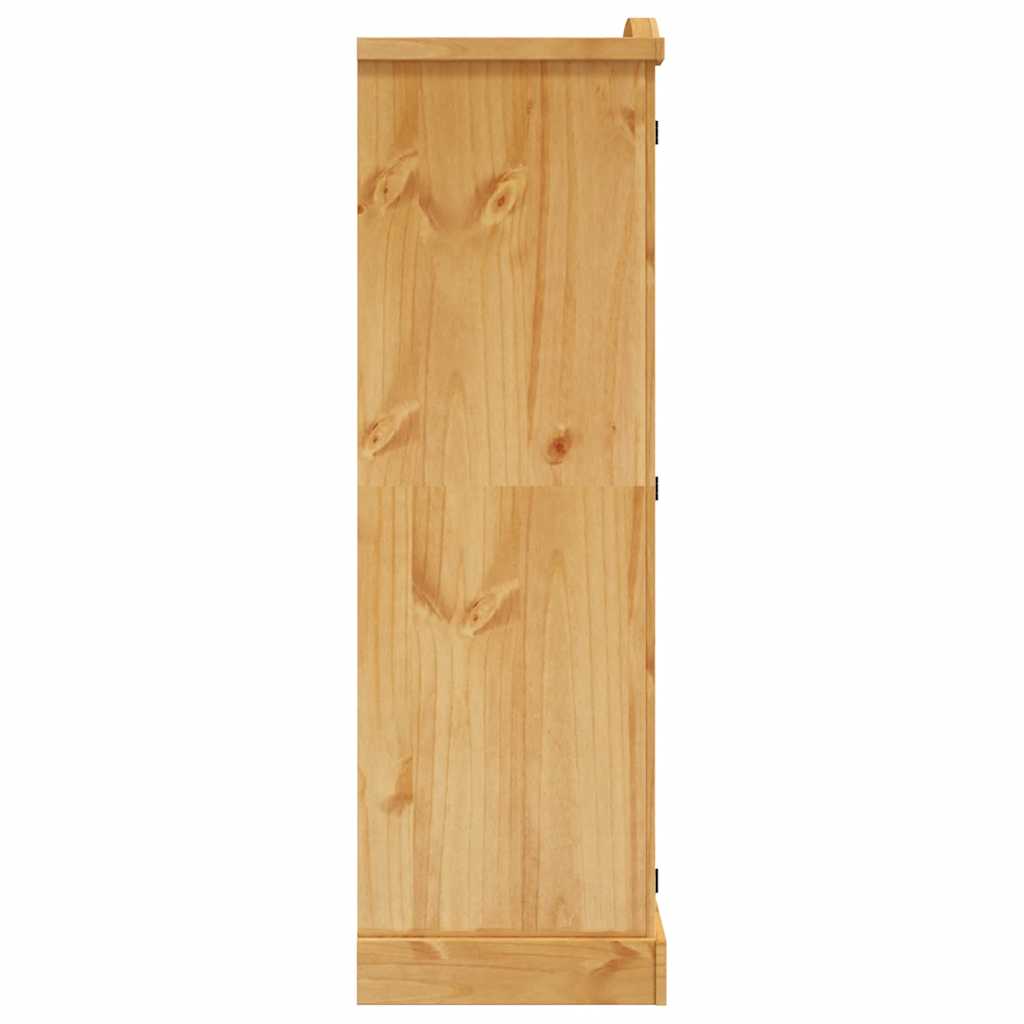 vidaXL Wardrobe | Brown | Solid Pinewood | Large | Wardrobe | Rectangular 6