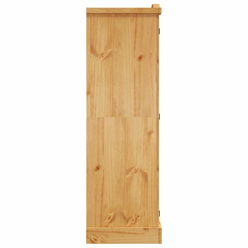 vidaXL Wardrobe | Brown | Solid pinewood | Large | Wardrobe | Rectangular 6