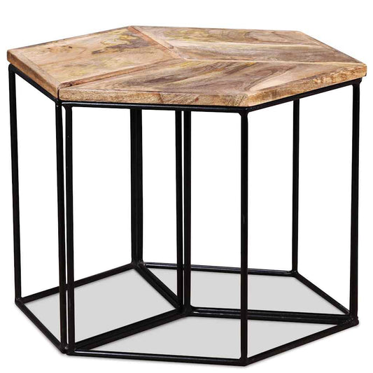 243976 vidaXL Coffee Table Solid Mango Wood 56x48x40 cm 2