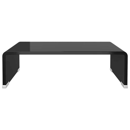 vidaXL TV Stand/Monitor Riser Glass Black 40x25x11 cm 3