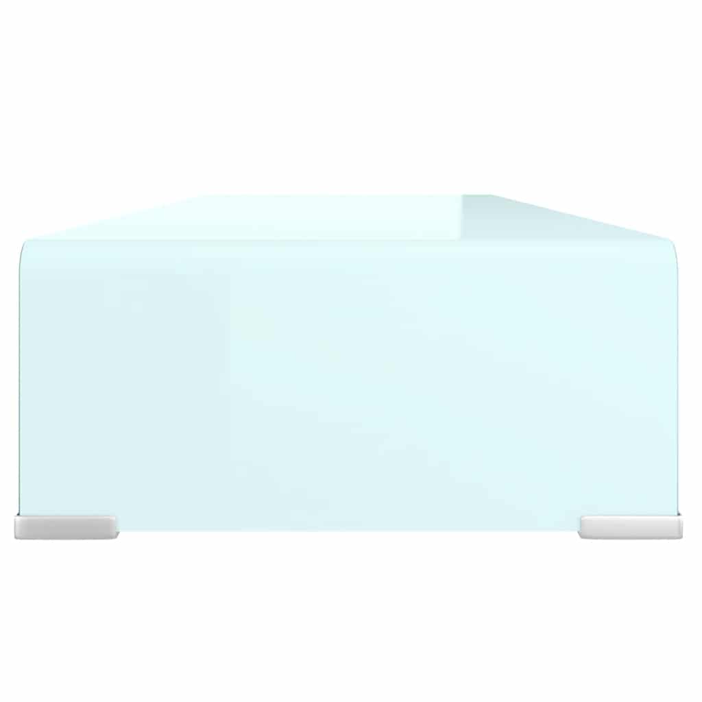 vidaXL TV Stand/Monitor Riser Glass Green 80x30x13 cm 4