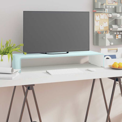 vidaXL TV Stand/Monitor Riser Glass Green 80x30x13 cm 1