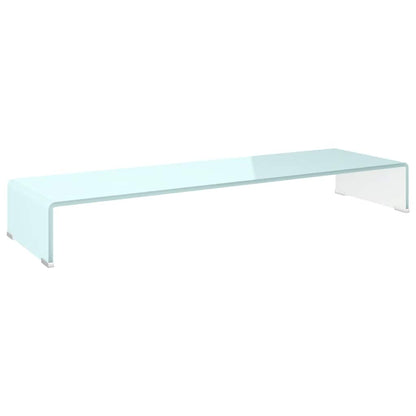 TV Stand/Monitor Riser Glass Depth 30 cm Green 100 cm
