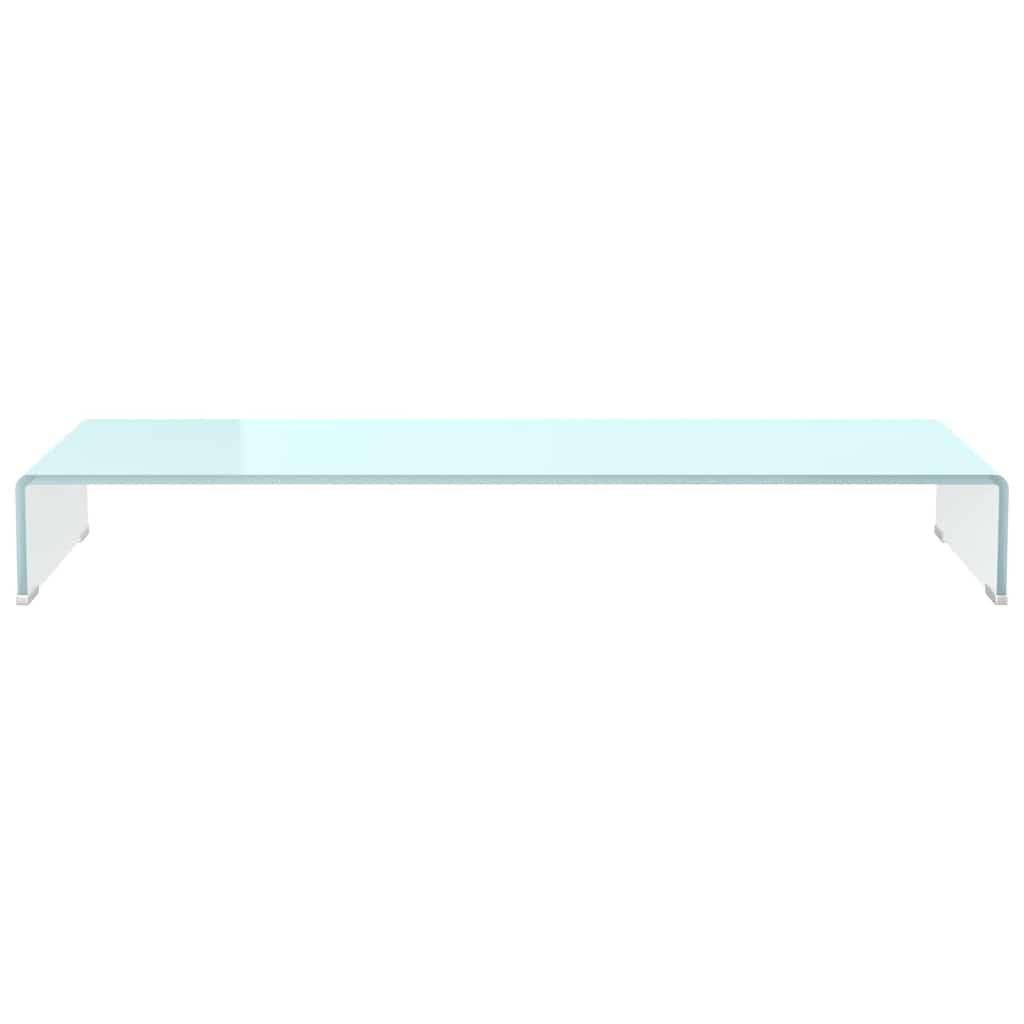 TV Stand/Monitor Riser Glass Depth 30 cm Green 100 cm