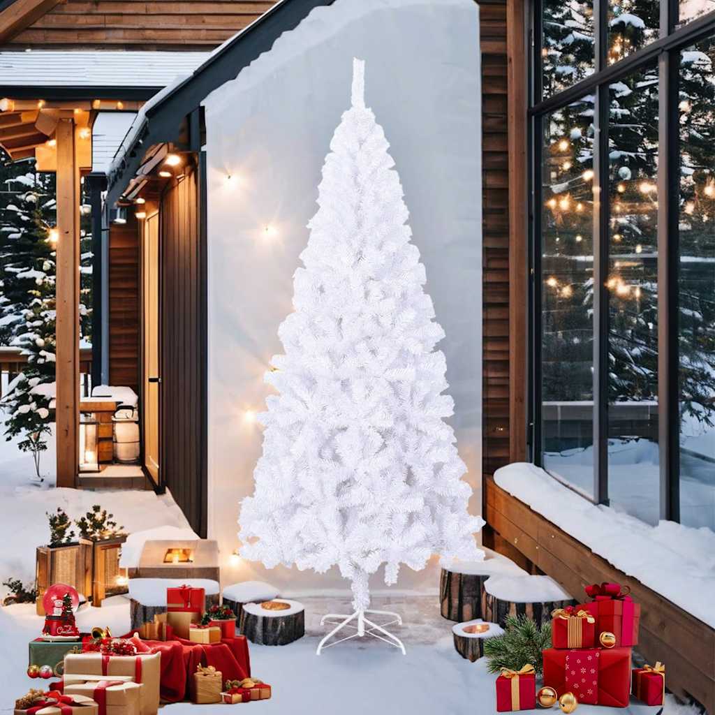 vidaXL Artificial Christmas Tree L 240 cm White 2