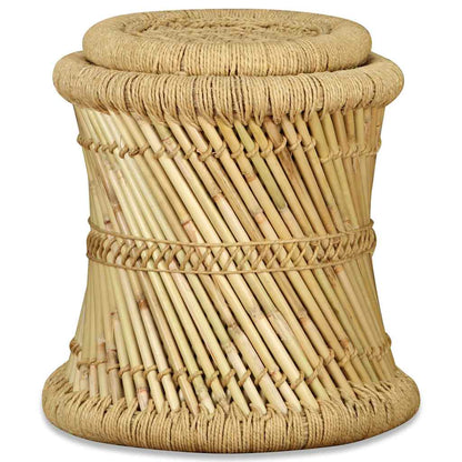 vidaXL Stool | Set of 2 | Natural bamboo and jute | Bamboo and jute | Set of 2 6