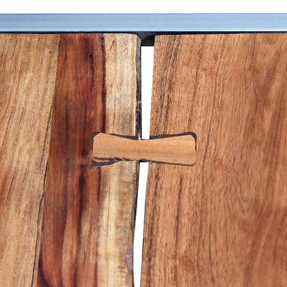 vidaXL Coffee Table | Set of 2 | Brown | Solid acacia wood, steel | Medium 6