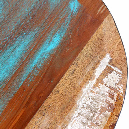 vidaXL Stool | Brown, Silver | Solid reclaimed wood, Aluminium | Compact 6