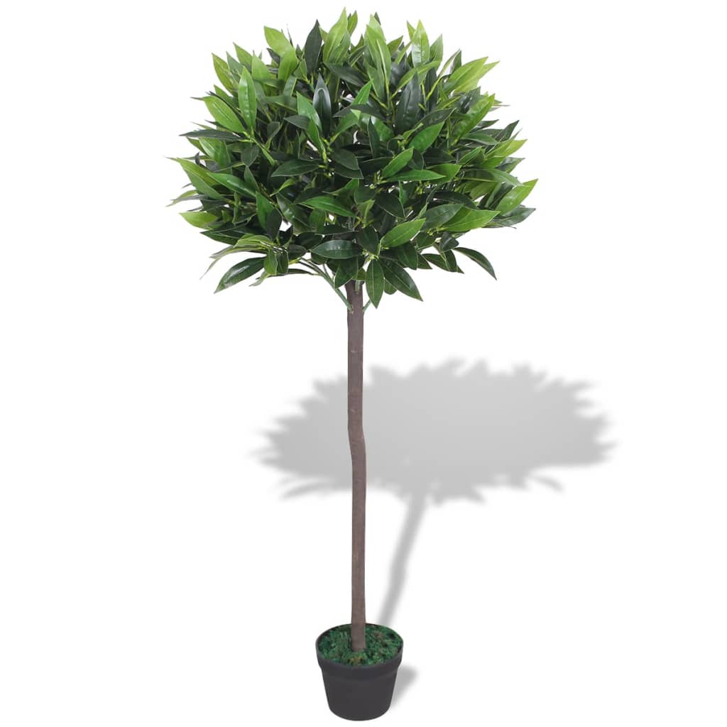 vidaXL Artificial Bay Tree Plant with Pot 125 cm Green 1