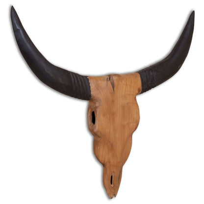 vidaXL Wall Mounted Head | Natural wood with black | Teak | 69x6x60 cm 4