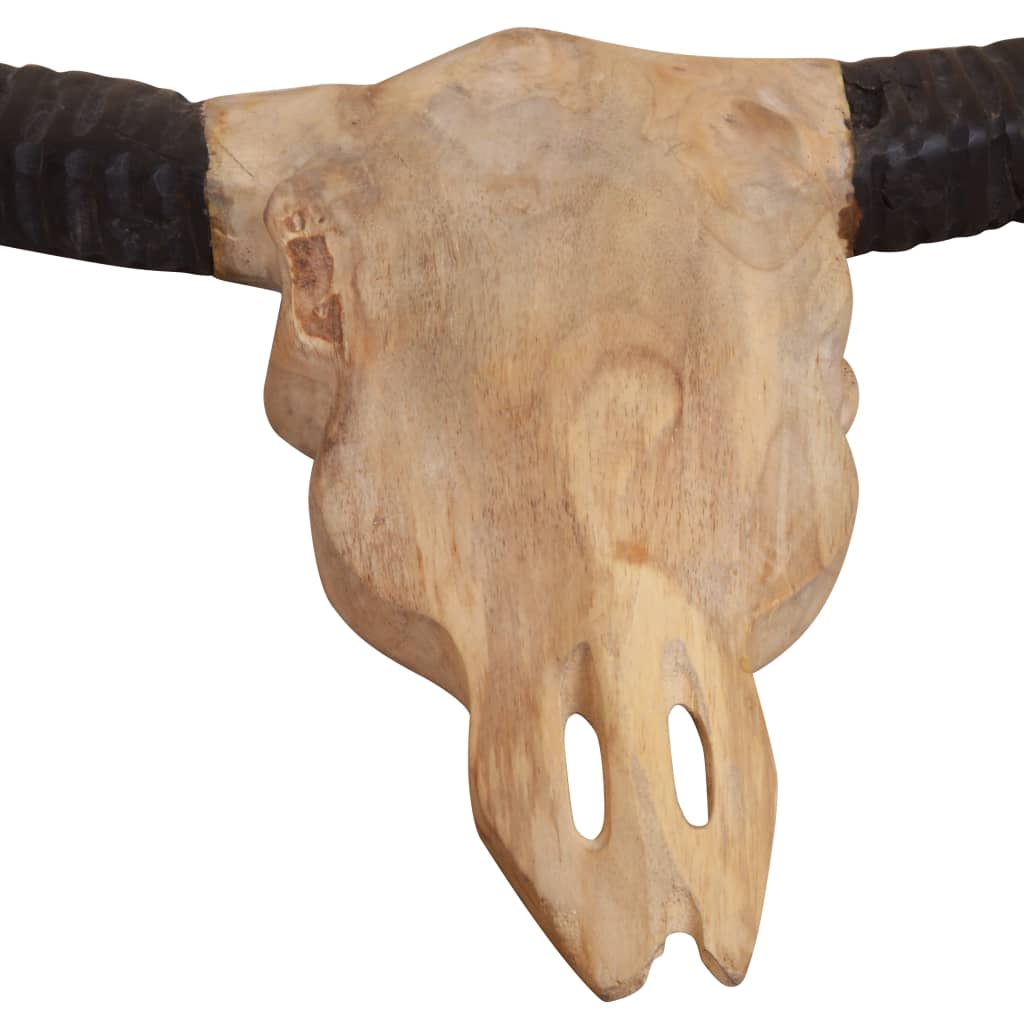 vidaXL Wall Mounted Head | Natural wood with black | Teak | 69x6x60 cm 6