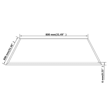 vidaXL Table Top Tempered Glass Square 800x800 mm 4