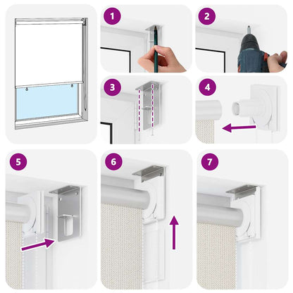 vidaXL Outdoor Roller Blind 125(W)x230(H) cm Cream 6