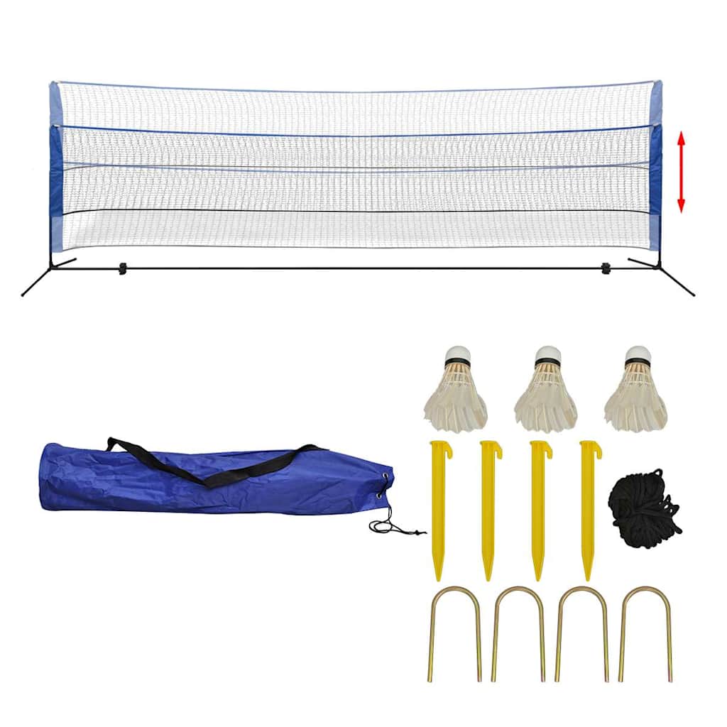 vidaXL Badminton Net Set with Shuttlecocks 500x155 cm 1
