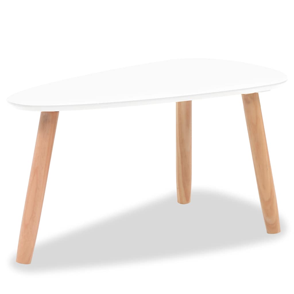 vidaXL Coffee Table | Set of 2 | White | Solid pinewood, MDF | Medium | Durable 6