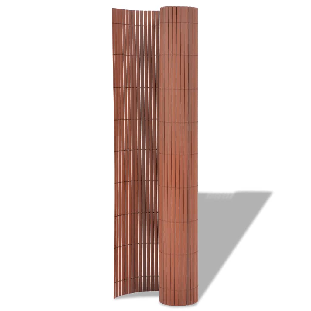 vidaXL Garden Fence Brown 150 x 300 cm PVC 2