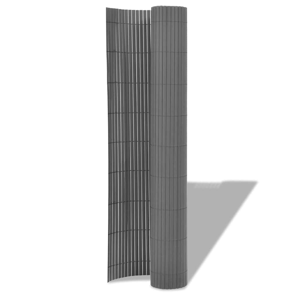 vidaXL Garden Fence Grey 150 x 300 cm PVC 2