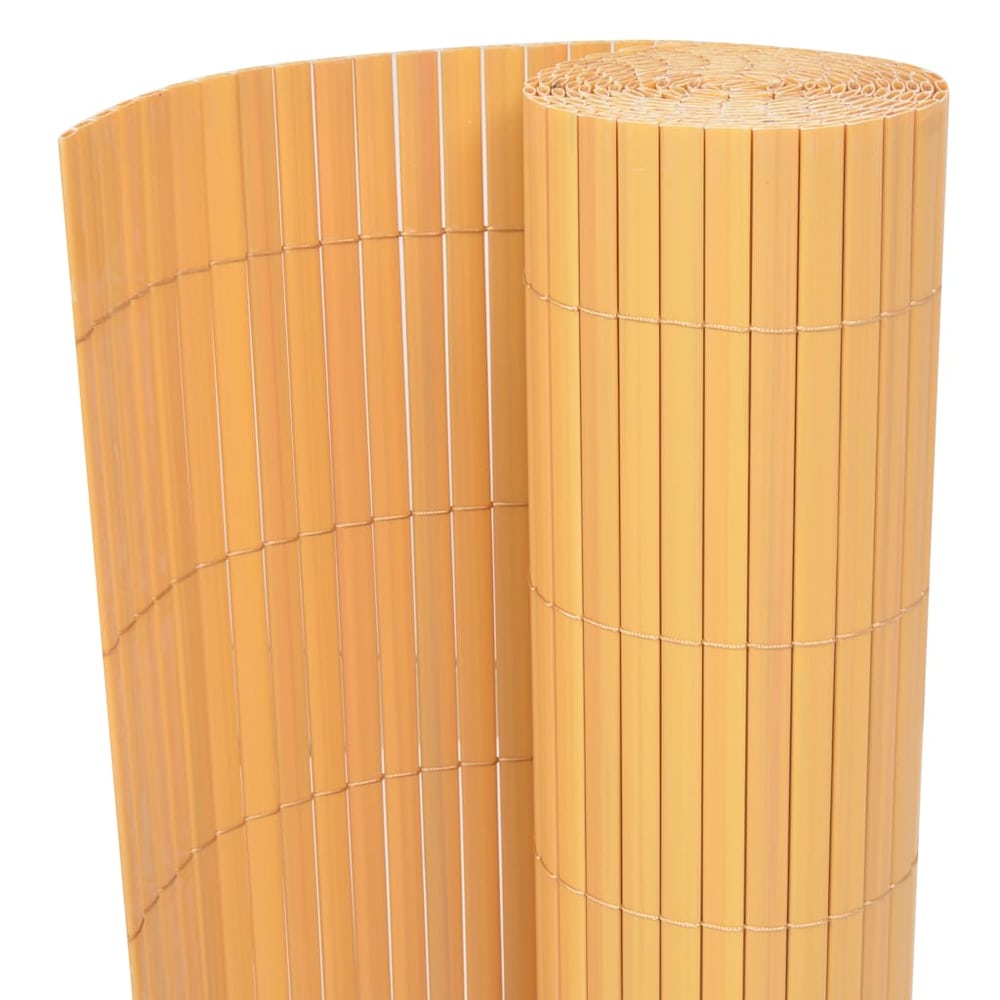 Double-Sided Garden Fence Height 500 cm Yellow 150 cm