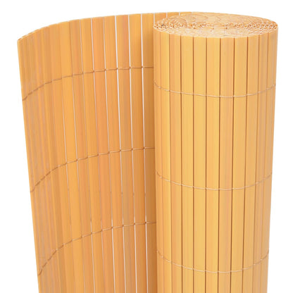 Double-Sided Garden Fence Height 500 cm Yellow 150 cm