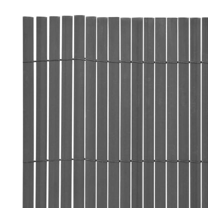 Double-Sided Garden Fence Height 500 cm Grey 150 cm