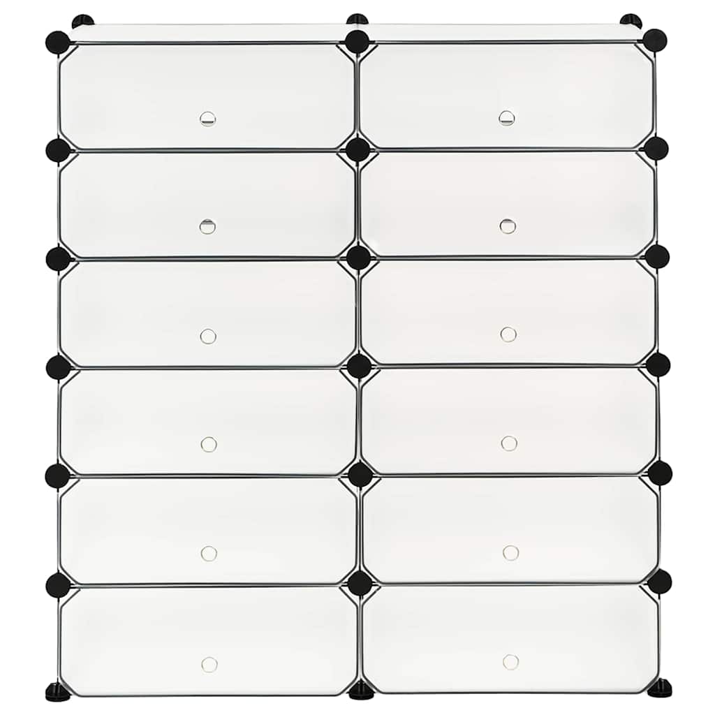 vidaXL Shoe Organiser | White | Plastic panels, Steel frame | 92 x 37 x 105 cm 4