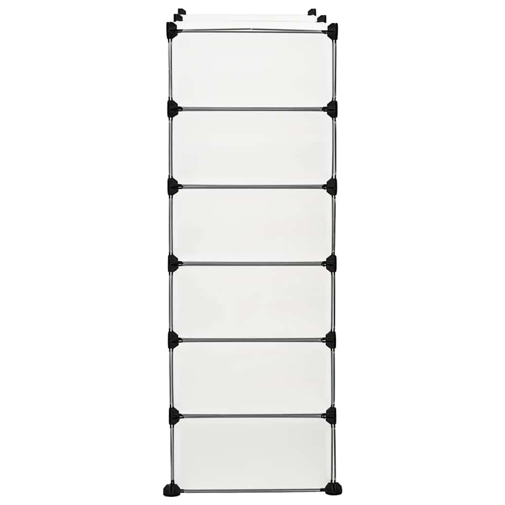 vidaXL Shoe Organiser | White | Plastic panels, Steel frame | 92 x 37 x 105 cm 5