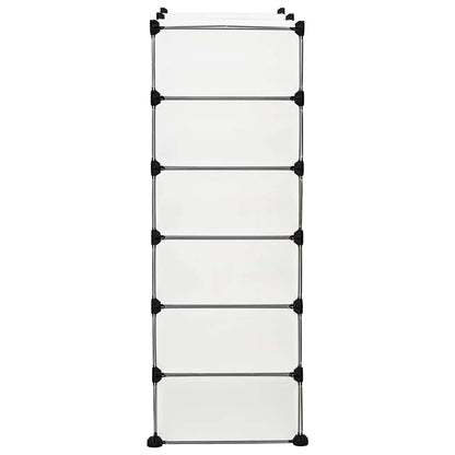 vidaXL Shoe Organiser | White | Plastic panels, Steel frame | 92 x 37 x 105 cm 5
