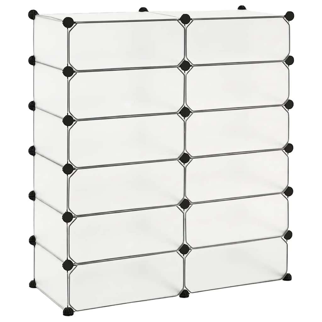 vidaXL Shoe Organiser | White | Plastic panels, Steel frame | 92 x 37 x 105 cm 6