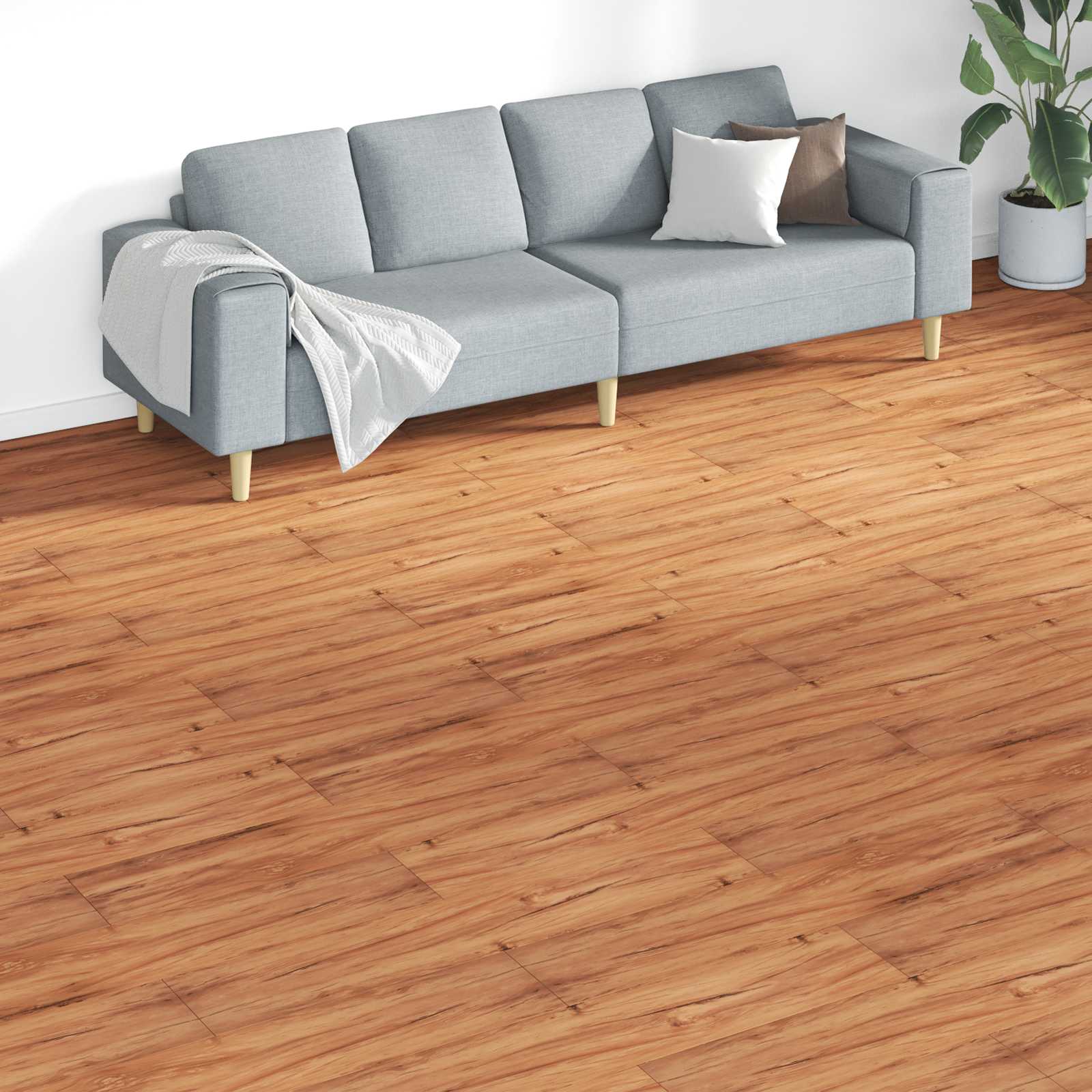 vidaXL Flooring Planks Brown 5.26 m² 18 pcs PVC 1