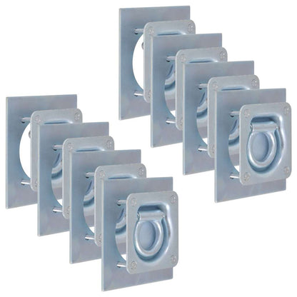 vidaXL Lashing Rings for Trailer 8 pcs Galvanised Steel 2000 kg 1
