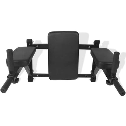 vidaXL Wall-mounted Fitness Dip Station Black 2