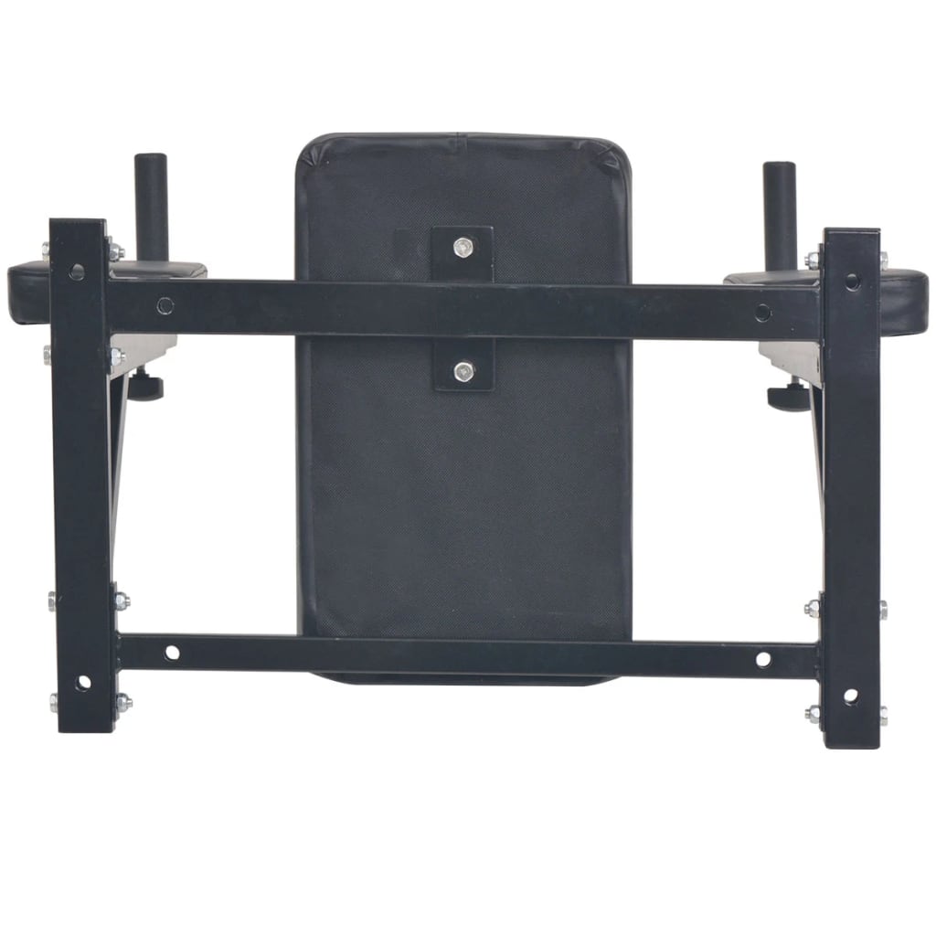 vidaXL Wall-mounted Fitness Dip Station Black 3