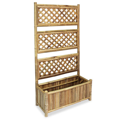 vidaXL Garden Raised Bed | Natural Bamboo | 70x30x135 cm | Decorative Inlays 2