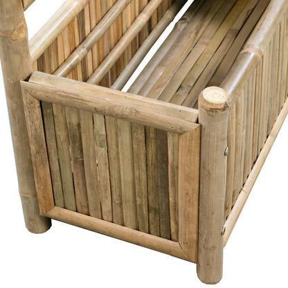 vidaXL Garden Raised Bed | Natural Bamboo | 70x30x135 cm | Decorative Inlays 5
