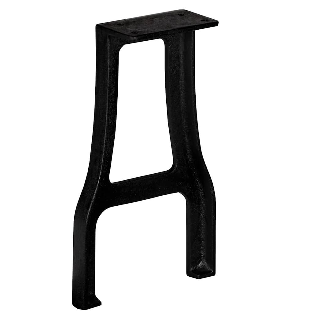 vidaXL Bench Leg | Set of 2 | Black | Cast iron | Medium | Durable | Bench Legs 2
