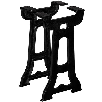 vidaXL Bench Leg | Set of 2 | Black | Solid Cast Iron | 25 x 41 cm | Durable 1