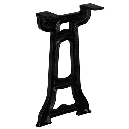 vidaXL Bench Leg | Set of 2 | Black | Solid Cast Iron | 25 x 41 cm | Durable 2