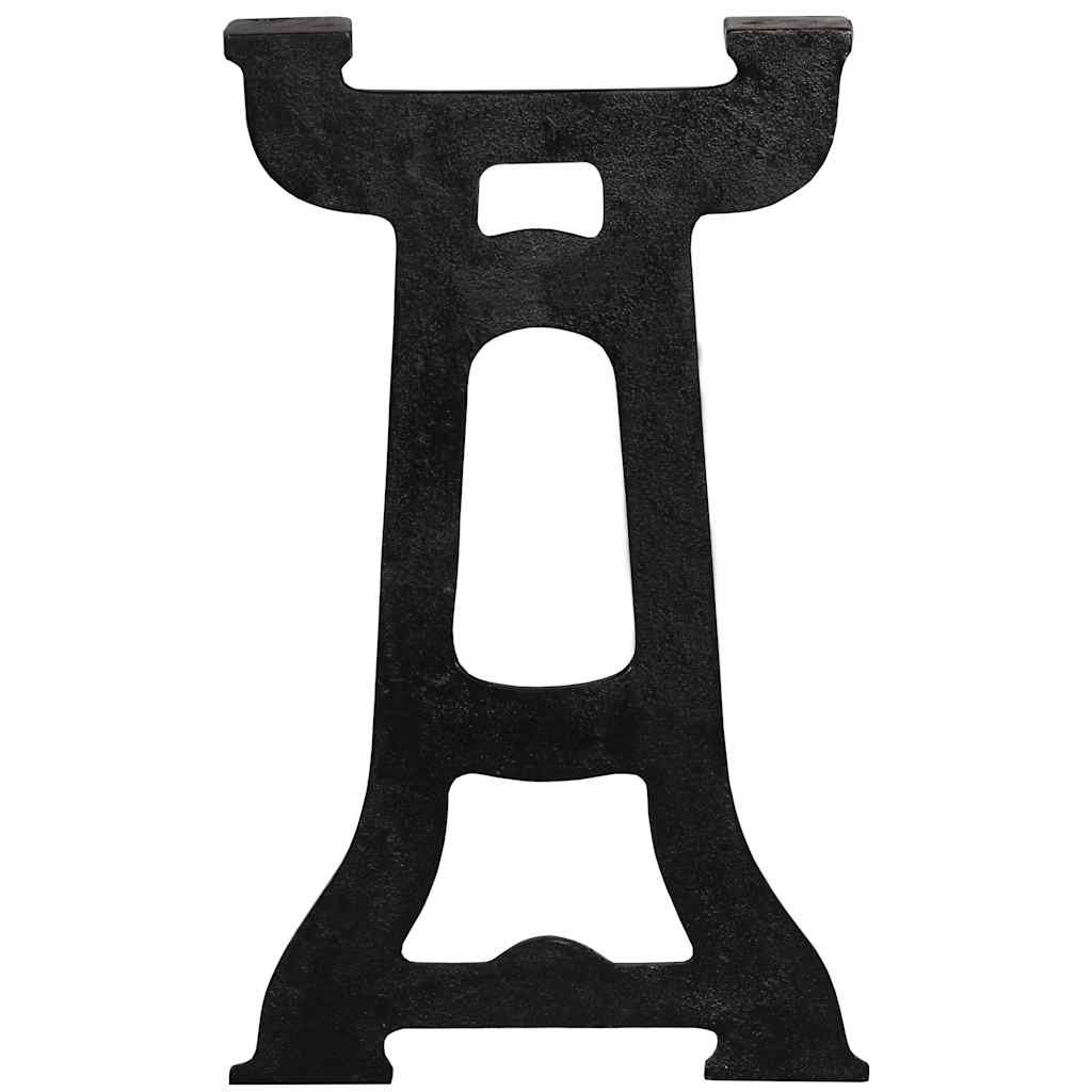 vidaXL Bench Leg | Set of 2 | Black | Solid Cast Iron | 25 x 41 cm | Durable 6
