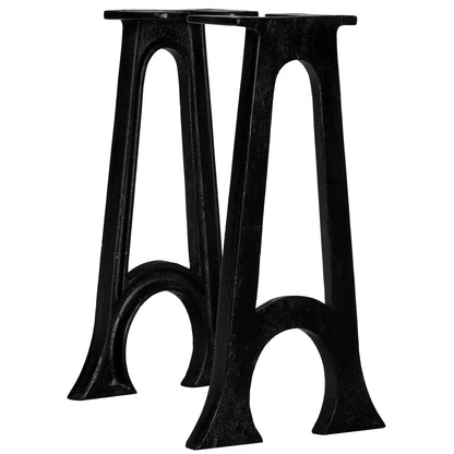vidaXL Bench Leg | Set of 2 | Black | Cast iron | Medium | Durable 1