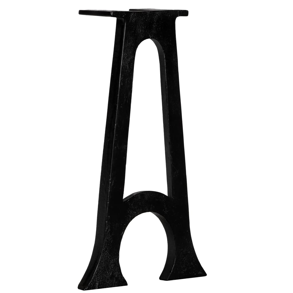 vidaXL Bench Leg | Set of 2 | Black | Cast iron | Medium | Durable 4