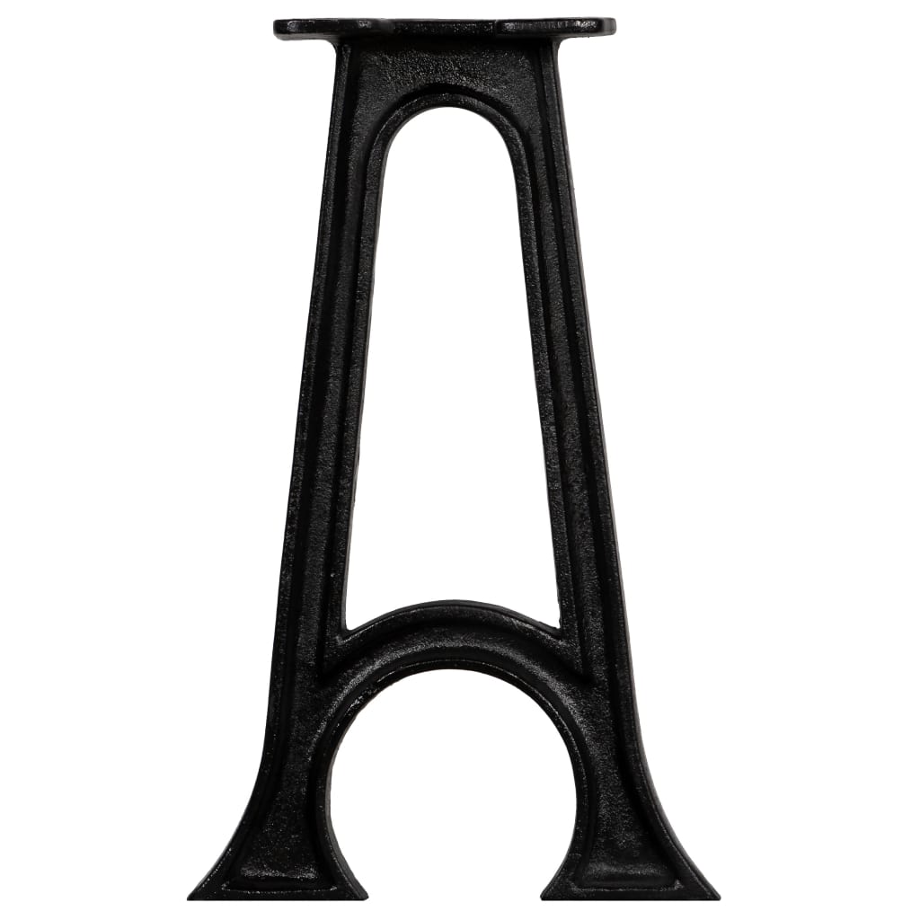 vidaXL Bench Leg | Set of 2 | Black | Cast iron | Medium | Durable 5