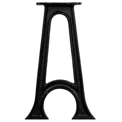 vidaXL Bench Leg | Set of 2 | Black | Cast iron | Medium | Durable 5