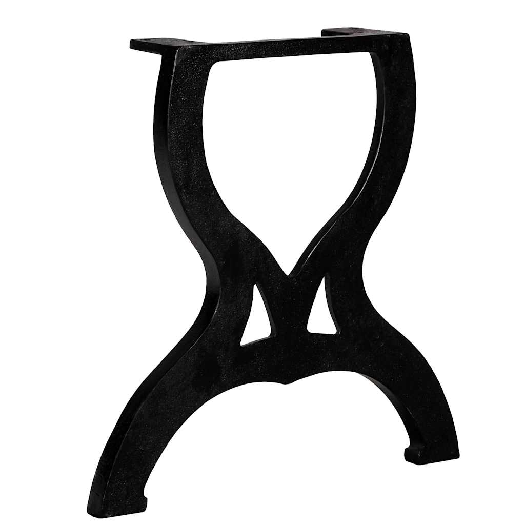 245433 vidaXL Coffee Table Legs 2 pcs X-Frame Cast Iron 6