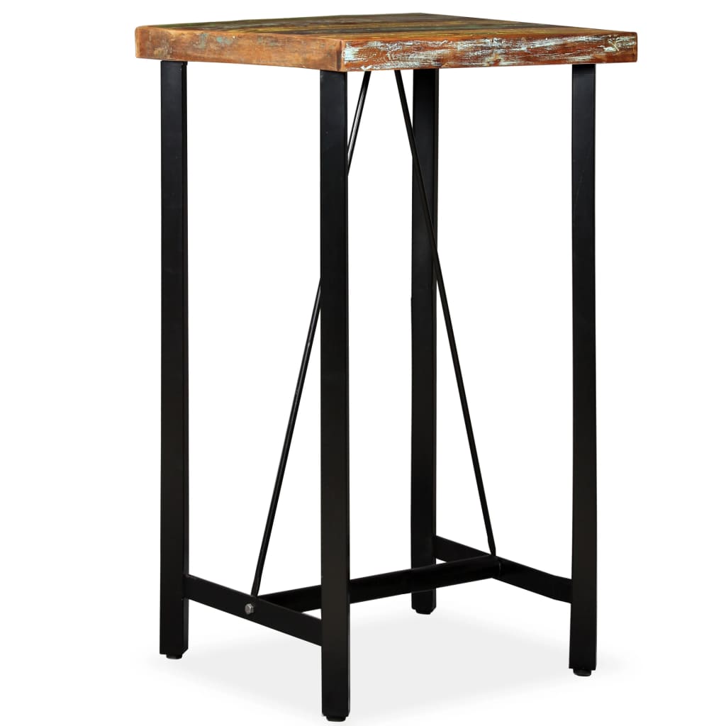 Bar Table Solid Reclaimed Wood Brown 60 cm 60 cm
