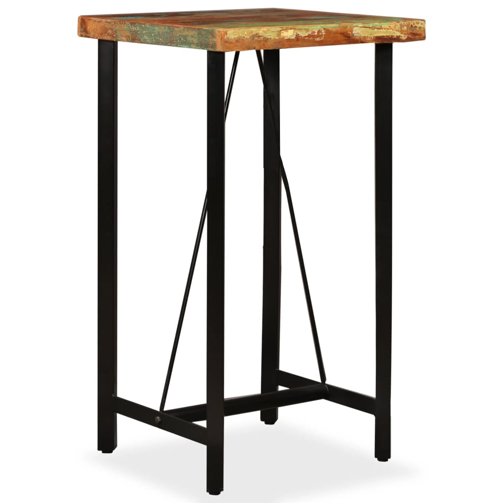 Bar Table Solid Reclaimed Wood Brown 60 cm 60 cm