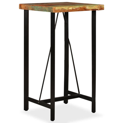 Bar Table Solid Reclaimed Wood Brown 60 cm 60 cm