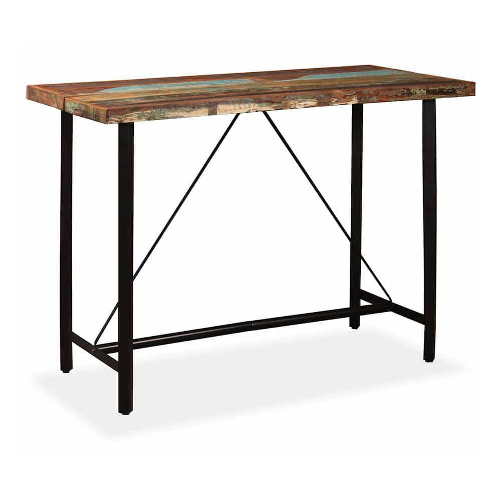 Bar Table Solid Reclaimed Wood Brown 150 cm 70 cm