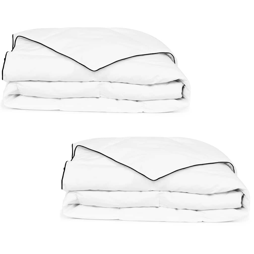 vidaXL Duvets 2 pcs 150 x 200 cm Winter White Breathable 1
