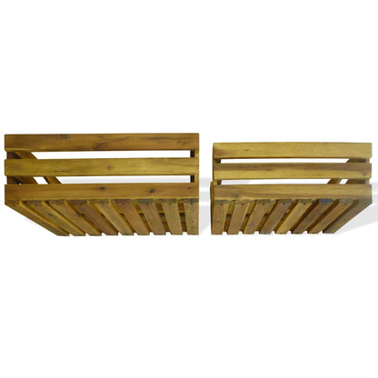 vidaXL Apple Crate | Set of 2 | Natural wood | Solid acacia wood 6